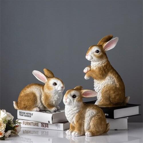 Creative simulation rabbit garden outdoor kindergarten decoration ornaments crafts sculpture simulation animal rabbit ornaments