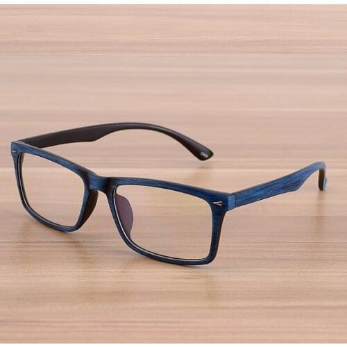 Square Eyeglasses Frames Clear Lens Optical Frame Wooden Imitation Prescription Glasses Frame Spectacle Eyewear Frames Women Men