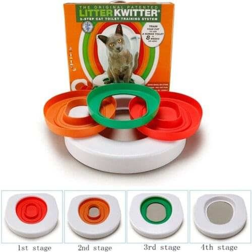 Best Plastic Cat Toilet Training Kit Litter Box Puppy Cat Litter Mat Trainer Toilet Pet Cleaning Product cat toilet training kit