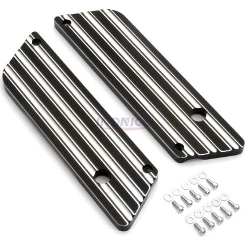 Motorcycle Black Gauge Saddlebag Latches Cover for Harley Electra Glide Standard FLHT Road Glide FLTR FLHR FLHX 93-13