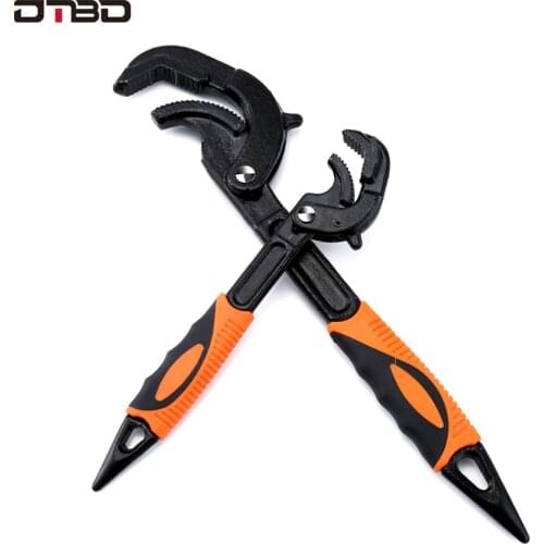 DTBD Universal Quick Pipe Wrench Set Self Adjusting Pipe Wrench Set With Cast Iron Body 14-27mm 27-63mm Multil Spanner Tool