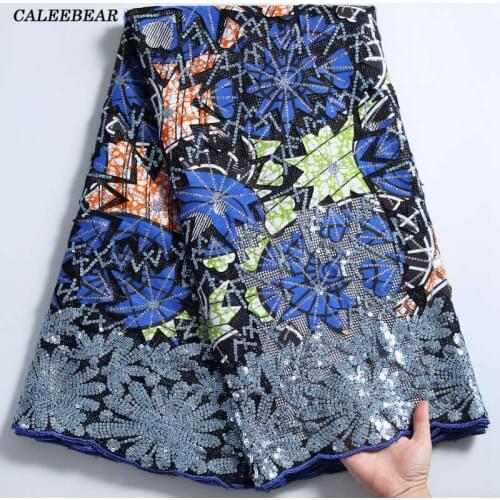 Latest African French Tulle Lace Fabric 2021 High Quality Lace Shiny Nigerian Ghana Lace Dress With Sequins Wax For Party S2277