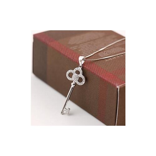 New arrival fashion key design 925 sterling silver female ladies`pendant necklaces birthday gift wholesale drop shipping