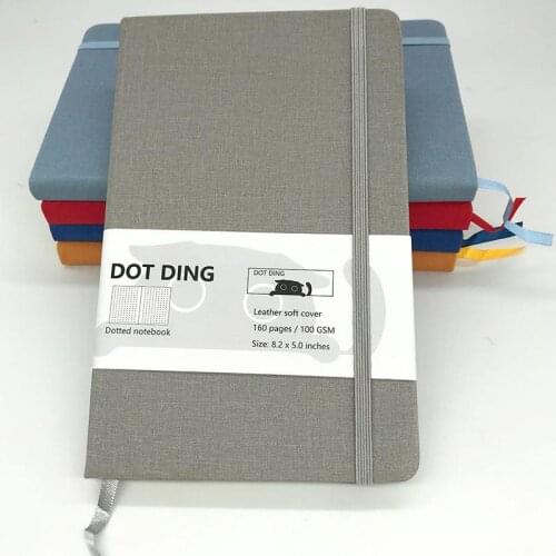 New A5 Notepad Bullet Dot Notebook 160 Pages 100gsm Hard Cover Retro Diary Bandage Candy Color Diary Notebook Agenda