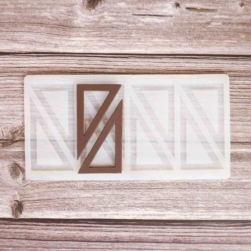 Hollow triangle Shape Chocolate Stencil Mold Cake Decorating Silicone Mold Transfer Sheet Baking Chablon DIY Chocolate Dessert G