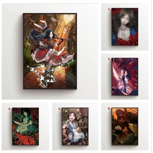 Hd Prints Home Decor Boy Alice Madness Returns Anime Pictures Wall Artwork Modular Poster Painting Canvas Living Room No Framed