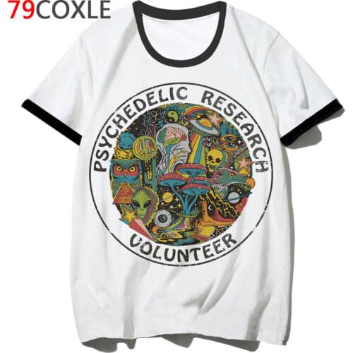 Psychedelic t shirt tee hip men 2019 funny tshirt hop clothing male school for harajuku t-shirt top streetwear F4582