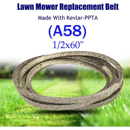 Make with Kevlar Lawn Mower Belt 1/2x60" A58 For AYP HUSQVARNA John Deere MKFLGBB2A58R15 539103241 M88184 M77988 7540644