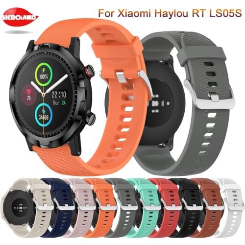 New 22MM Silicone WatchBand Strap For Xiaomi MI Watch Color Sport Smart Wristband For Xiaomi Haylou RT LS05S Bracelet WirstStrap