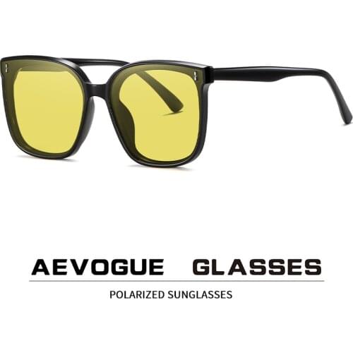 AEVOGUE New Fashion Driving Polarized Sunglasses Womens Transparent Square Retro Outdoor Sunglasses Unisex UV400 AE1050