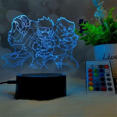 Led Lights Bedroom Decoration Anime Figures Night Light Kids Room Decoration USB Stand Plug in Gifts Festoon Lamp Neon Table for