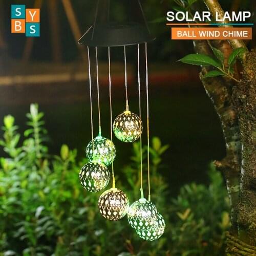 Solar Wind Chime Light Outdoor Solar Sensor Lamp Garden Underground Light Hanging Decoration Light For Party Lawns Patio Yard