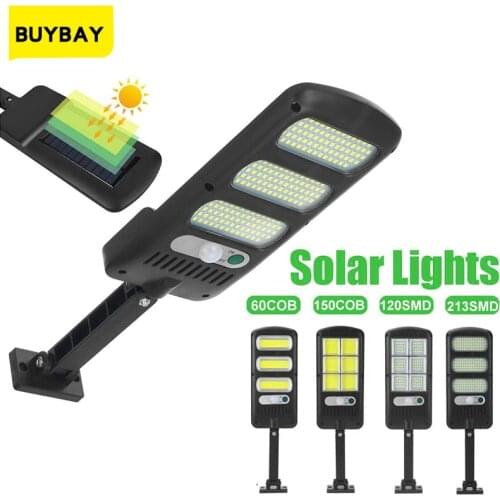 LED Solar Light Street Lamp Outdoor Waterproof PIR Motion with Remote Control for Garden Courtyard