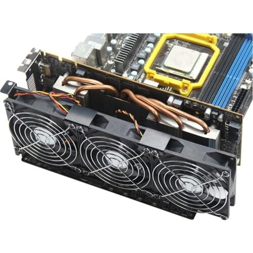 Universal Desktop Computer VGA Cooler Partner Ultra Quiet Chassis PCI CoolingFan