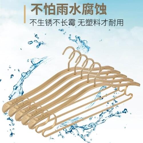 5 Pcs Aluminum Frosted Alloy Clothes Hangers , 38 Cm Drying Racks , Seamless Anti-slip Windproof Anti-rust , Pants Storage Rack