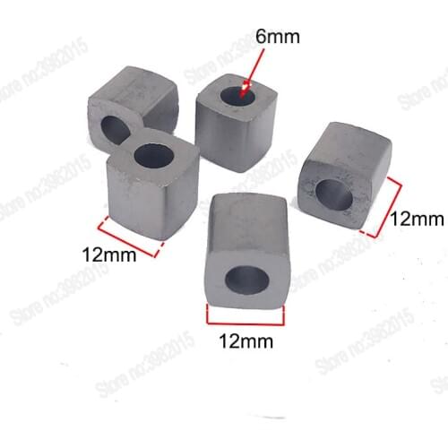 YG8 Tungsten Carbide Power Feed Contact W12*L12*H12*Hole6mm Conductive Block for EDM Wire Cutting Machine