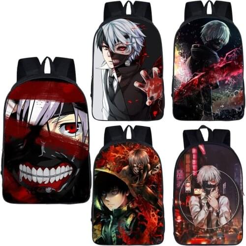 Japanese Anime Tokyo Ghoul Backpack for Teenage 13/16 inch Children Book Bag Large Capacity Travel Bags Students School Bag Gift