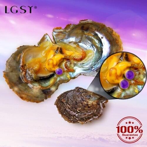 LGSY 7-8mm Seawater Akoya Pearls High Quality Natural Seawater Oyster Bead Fine Jewelry Making Pearl Rose Purple Color 10PCS