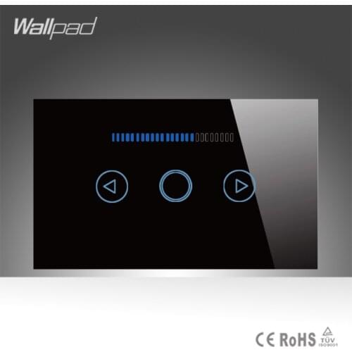 118 120 Crystal Glass AU US Touch Dimmer Switch,Black Light Dimmer Wall Switches,LED Indicator 1 way Dimmer Free Shipping