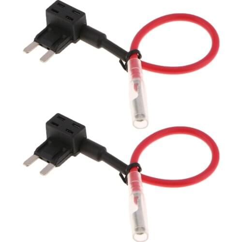 2pcs Micro Fuse Tap Fuse Holder Add A Circuit Low-Profile Car Truck