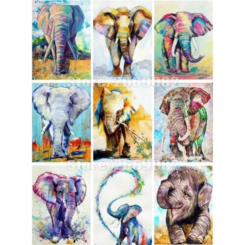 Diamond Painting 5d Elephant Diamond Art Full Drill Mosaic Animal Decorations For Home Handmade Christmas gifts TT1735