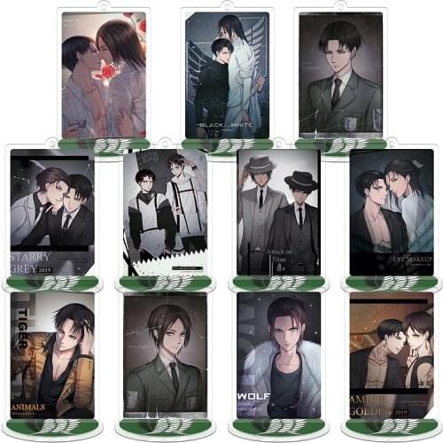 Anime Key Chain Attack on Titan Shingeki no Kyojin Eren Jaeger The final season acrylic stand figure model plate holder cake