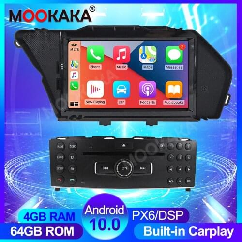 Android 10.0 4+64G Carplay Car Radio GPS Navigation Multimedia Player For Mercedes Benz GLK GLK X204 GLK 300 GLK 350 Autoradio