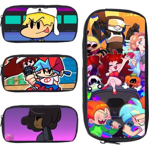 3D Print Friday Night Funkin Pencil Case Women Cosmetic BagsHot Game Makeup Box Zipper Storage Pouch School Supplies Stationery