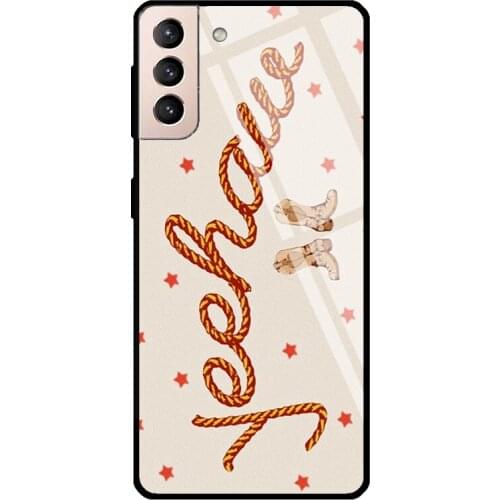 Yee Haw Tempered Glass Cover For Samsung Galaxy S21 Ultra S20 FE S8 S9 S10 Plus Note 10 20 Case