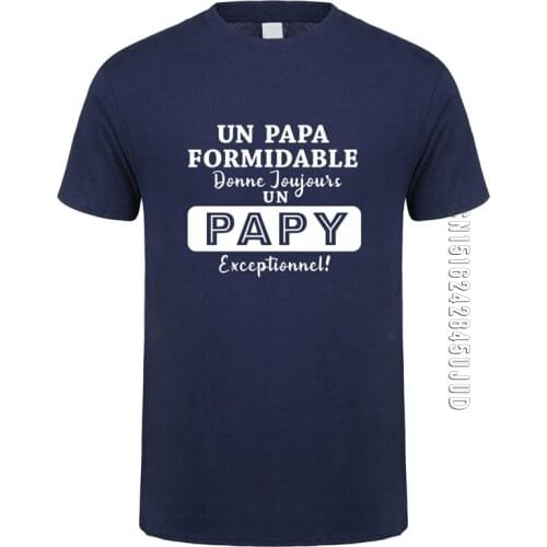 French Greatest Papa T Shirt Summer Men O Neck Cotton Fathers Day Dad Gift T-shirt Man Tshirt