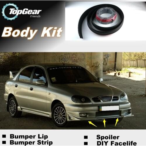 For Daewoo Sens Bumper Lip Lips / Top Gear Shop Spoiler For Car Tuning / TOPGEAR Body Kit + Strip