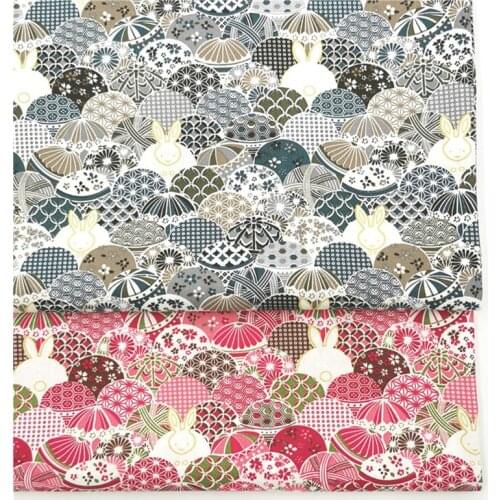 Japanese Style Cotton Quilting Fabric Printing Cotton Twill Cloth For DIY Sewing Bed Sheet Dress making cotton fabric