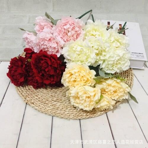 10pcs Artificial Flower Hibiscus Peony Flower Wedding Hall Scene Arrangement Flower Arrangement Road Guide Ornamental Flower