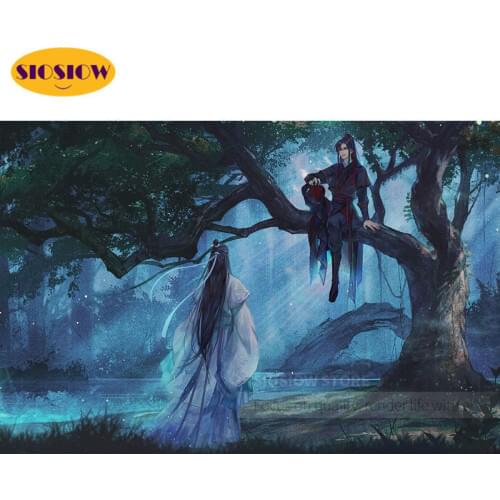 5D Diy Diamond Paintings Mo Dao Zu Shi Posters Chinese Anime Figure Diamond Mosaic Embroidery Full Round Cross Stitch Decor Room