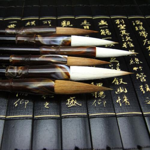 Caligrafia Calligraphy Brush Wolf Hair Brushes Chinese Painting Regular Script Weasel Multiple Hair Writing Brush Tinta China