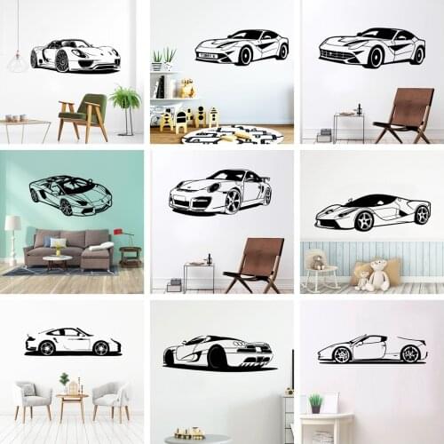 Classic Car Wall Sticker For Boy Bedroom Decor Kids Room Decoration Vinyl Roadster Vinyl Wall Decor Stickers Mural Poster