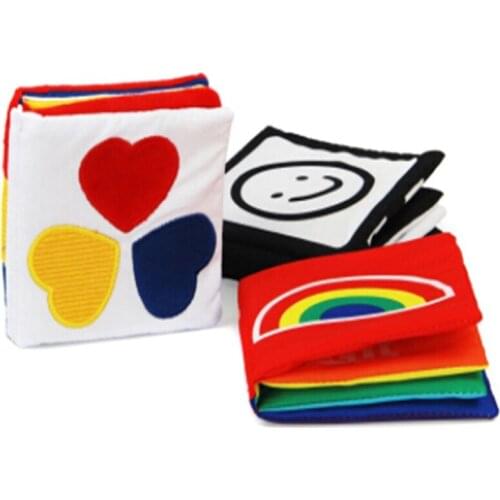 Cloth Books Soft Baby Books Rustle Sound Baby Books Infant Early Learning Educational Toys Sensory Rattle