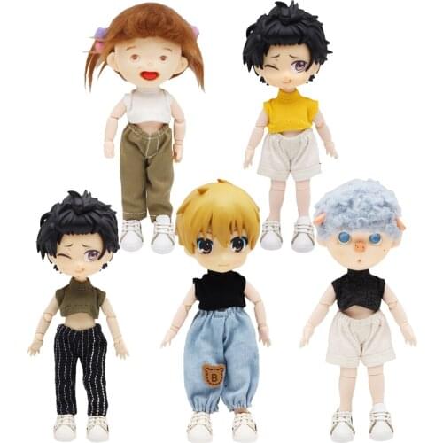 HOUZIWA 1/12 BJD Doll Clothes DOD YMY OB11 Doll T-shirt