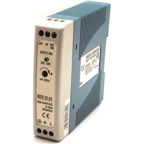 MDR-20 20W Single Output 5VDC 12VDC 15VDC 24VDC 36VDC 48VDC Din Rail Industrical Switching Power Supply AC to DC 50/60Hz