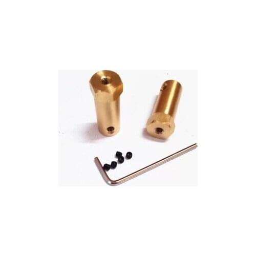 30mm Length Copper/Brass Coupling Hex Hexagon Shaft Coupling DC Motor Connector Cylinder For RC Robot Car Chassis Wheel Toy Kit