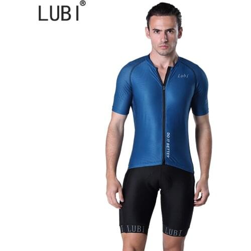 LUBI 2021 New Cycling Jerseys Set Bicycle Ride Summer Mens Bib Shorts Kit Team Clothes Bike Breathable Suit Sports Clothing