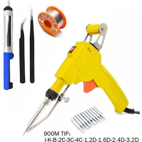 220V 60W Tin Soldering Iron Kit Automatic Send Tin Gun Electric Soldering Irons Solder Sucker Tweezers Wire Welding Tool