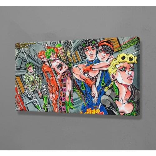 Team Bucciarati Vento Aureo JoJos Bizarre Poster Framed Canvas Wall Art Decoration prints bedroom Wooden Frame decor Painting