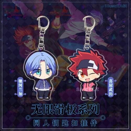 NEW Anime SK8 the Infinity SK EIGHT SNOW REKI Cute CP Figure Model Keychain Pendant Decor Keyring Collection Student Gifts