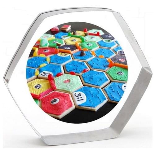 New Geometric Hexagon Cake Cutter Slicer Stainless Steel Cake Decorating Tools Sugar Pastry Fondant Cookie Biscuit Mold S7220