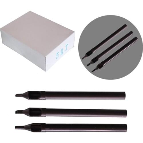 Disposable 5pcs 11RT 1RT Black Sterile Tattoo Machine Gun Nozzle Tips Needle Tube For Tattoo Gun Needle Ink Cup Grip Kits