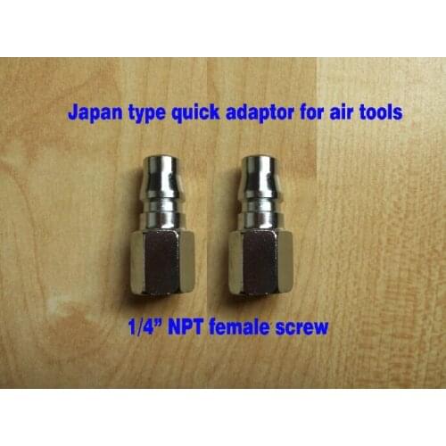 2pcs/lot 1/4" NPT female thread Japan type Pneumatic Air Hose Quick Coupler Japanese type air tools quick adaptor