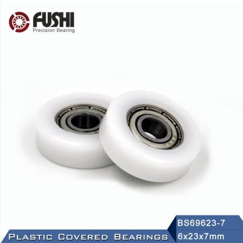 696 ZZ Ball Bearing Covered With POM Plastic 6*23*7 mm ( 2 PCS ) Plastic Pulley Bearings 696 Z 2Z