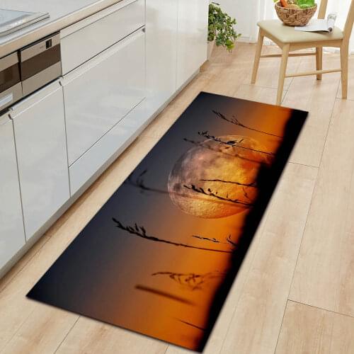 Sunset Scenery Entry Mat Kitchen Bedroom Floor Decoration Living Room Bathroom Non-Slip Flannel Floor Mat