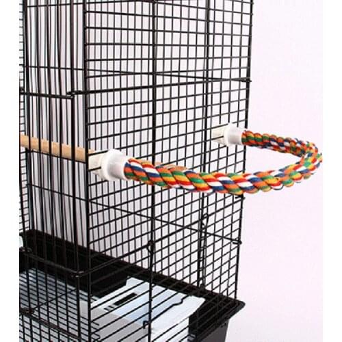 Cotton Rope Durable Pet Woven Standing Toys Healthy Pet Bird Toy Anti-fade Bird Supplies